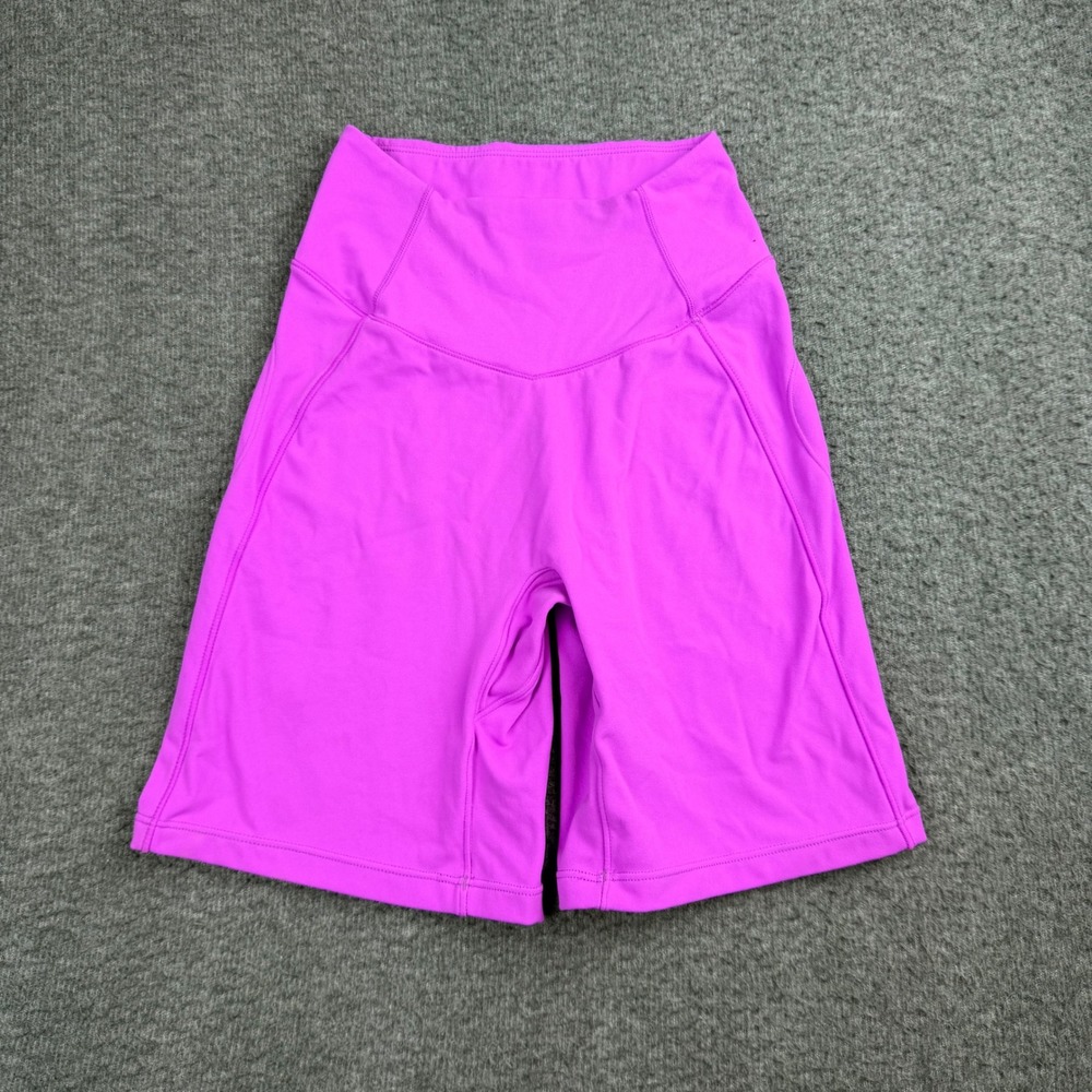 Buffbunny Biker Shorts Women's XS Purple High Waist Athletic‎ Pockets Gym Yoga